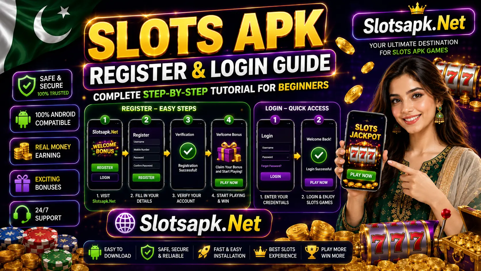 Register and Login Slots APK